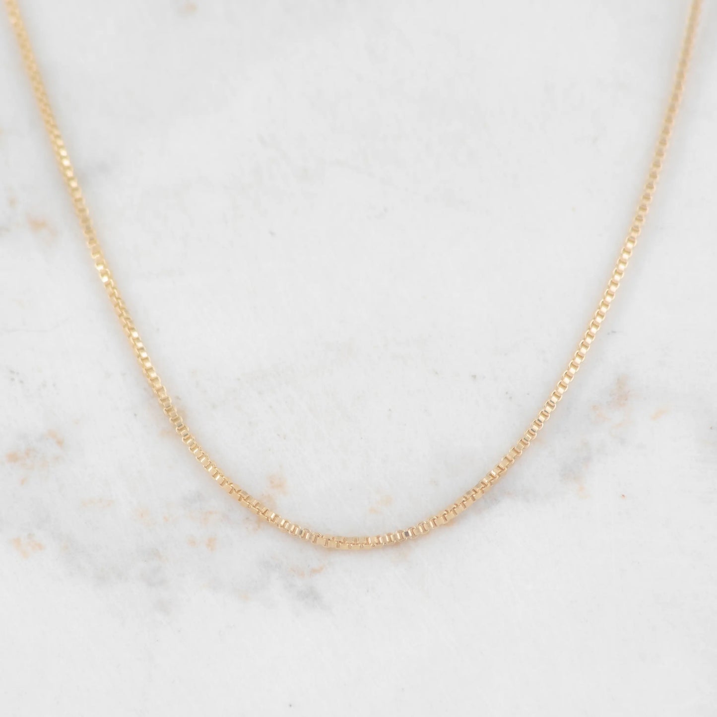 CADENA VENECIANA SEMIGRUESA 1MM-50CM - Oro laminado 18k