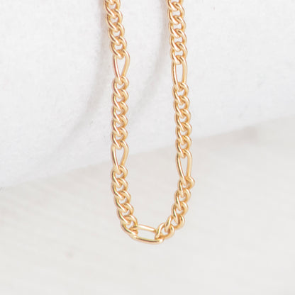 CADENA CARTIER 7X1 1.5MM-45CM - Oro laminado 18k