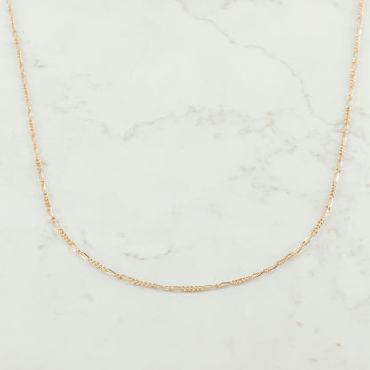 CADENA CARTIER 7X1 1.5MM-45CM - Oro laminado 18k