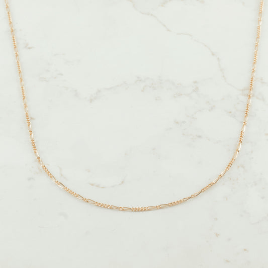 CADENA CARTIER 7X1 1.5MM-45CM - Oro laminado 18k