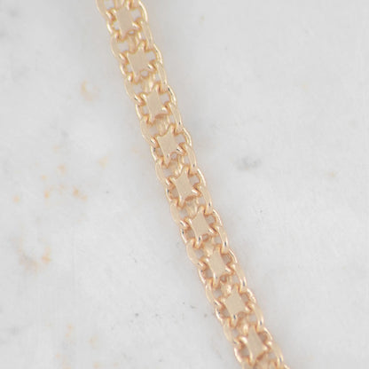 CADENA TEJIDO CHINO 4MM-45CM - Oro laminado 18k