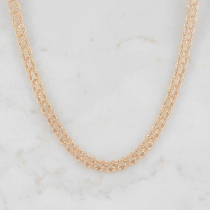 CADENA TEJIDO CHINO 4MM-45CM - Oro laminado 18k