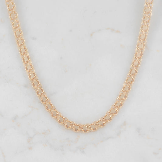 CADENA TEJIDO CHINO 4MM-45CM - Oro laminado 18k