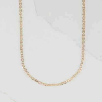 CADENA ESCALERA ESPEJO 2MM-45CM - Oro laminado 18k