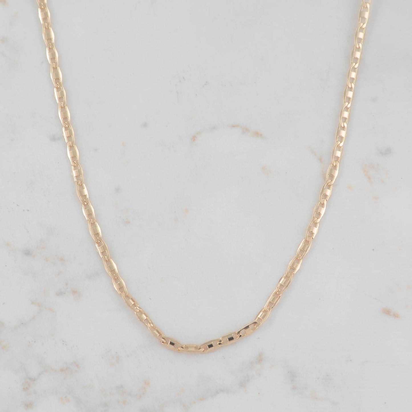 CADENA ESCALERA ESPEJO 2MM-45CM - Oro laminado 18k