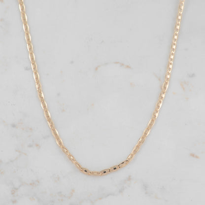 CADENA ESCALERA ESPEJO 2MM-45CM - Oro laminado 18k