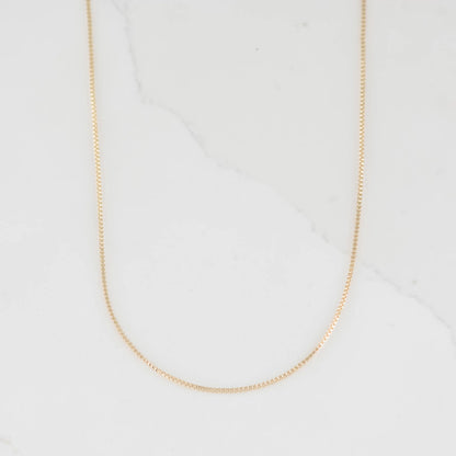 CADENA VENECIANA SEMIGRUESA 1MM-50CM - Oro laminado 18k