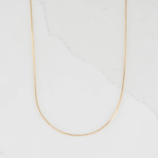 CADENA VENECIANA SEMIGRUESA 1MM-50CM - Oro laminado 18k