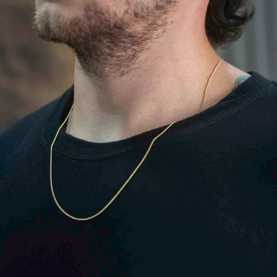 CADENA CUBANA MINI 1.5MM-60CM - Oro laminado 18k