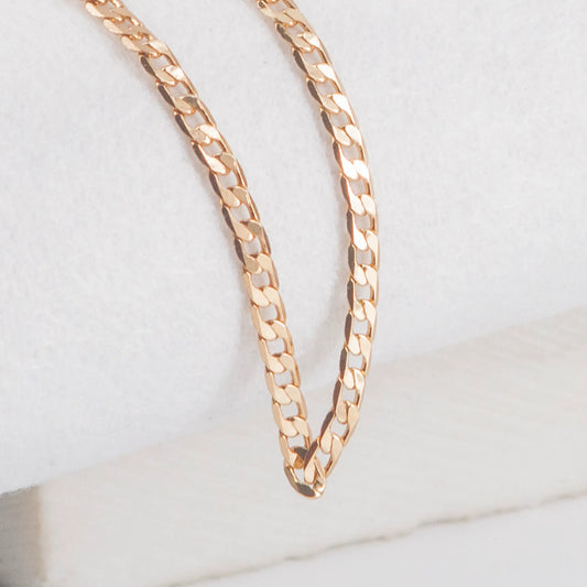 CADENA CUBANA 2.5MM-60CM - Oro laminado 18k