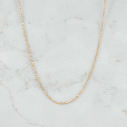 CADENA MILITAR 1MM-60CM - Oro laminado 18k