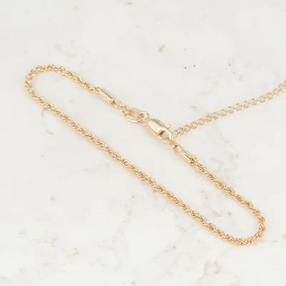 PULSERA LAZO 1MM - Oro laminado 18k